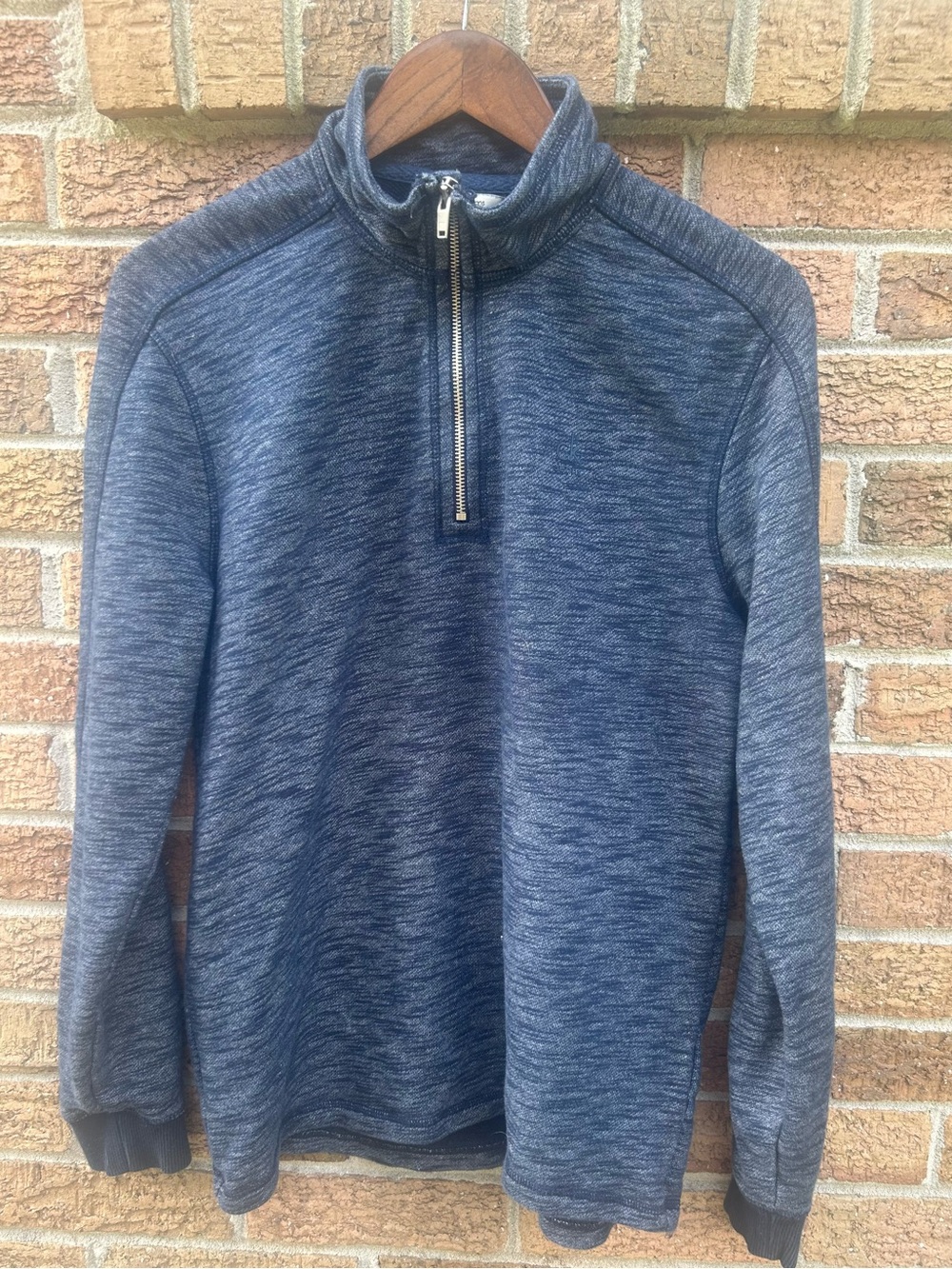 Calvin Klein Jeans Men's Navy Heather Zip-Up Pullover size medium